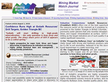 Tablet Screenshot of miningmarketwatch.net